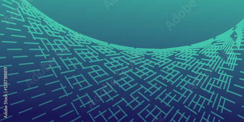 Abstract teal banner image with a geometric pattern. The banner fades from dark to light in color, lending depth and perspective.