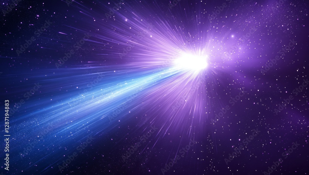 Cosmic ray burst, space background, energy, design Cosmic ray burst, space background, energy, design