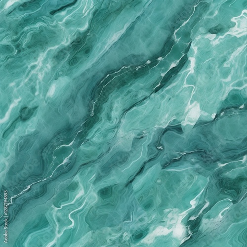 Teal and White Marble Texture