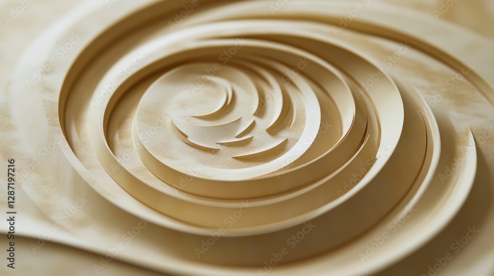 Beige paper swirl abstract, textured background, design element Beige paper swirl abstract, textured background, design element