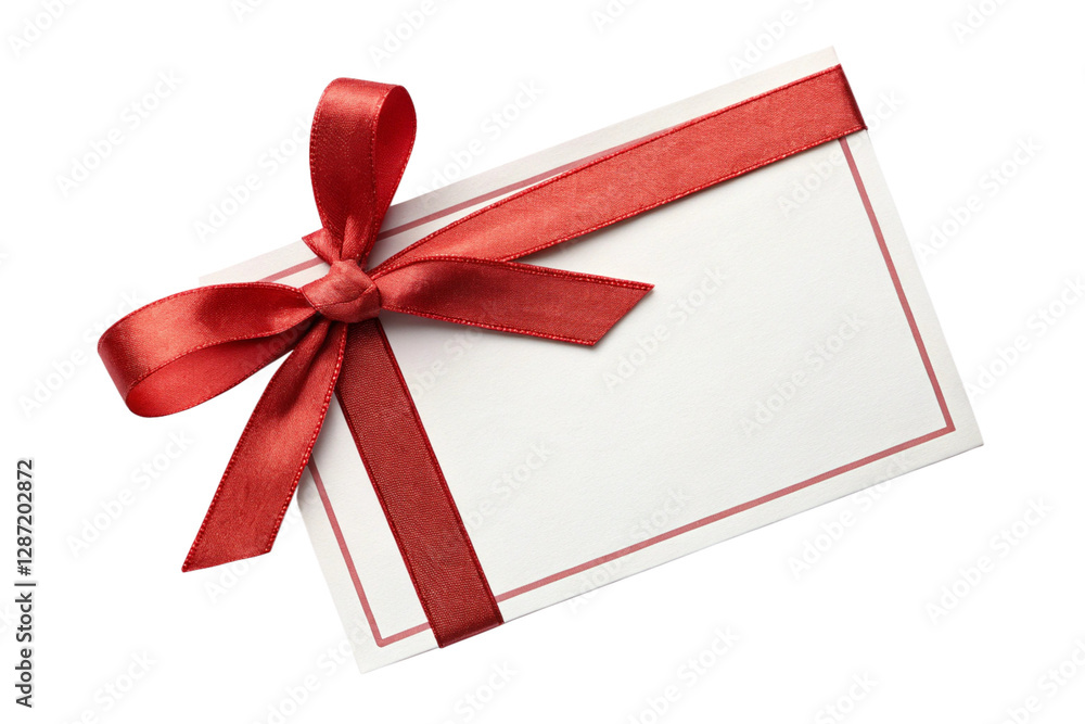 letter with red bow, isolated, transparent background, AI letter with red bow, isolated, transparent background, AI