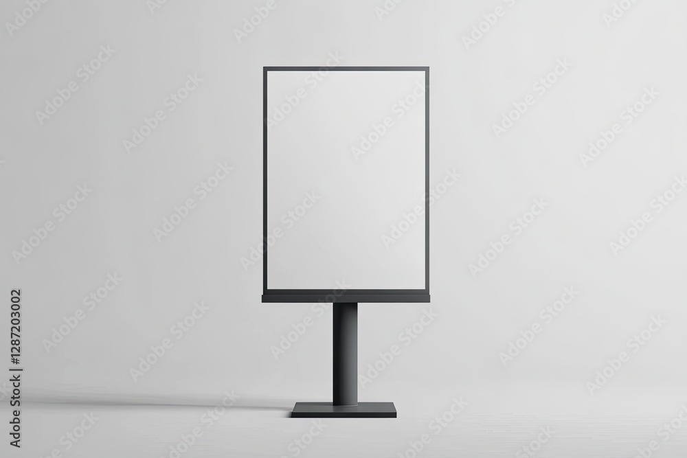 Blank outdoor digital billboard mock-up in minimalist studio setting Blank outdoor digital billboard mock-up in minimalist studio setting