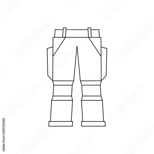Tactical Military Pants icon in outline vector illustration. Editable graphic resources for many purposes.