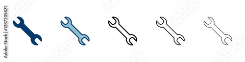 wrench icon vector isolated on white background. Wrench vector icon. Spanner symbol