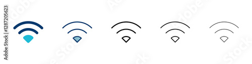 WIFI Icon vector isolated on white background. signal vector icon. Wireless and wifi icon or sign for remote internet access