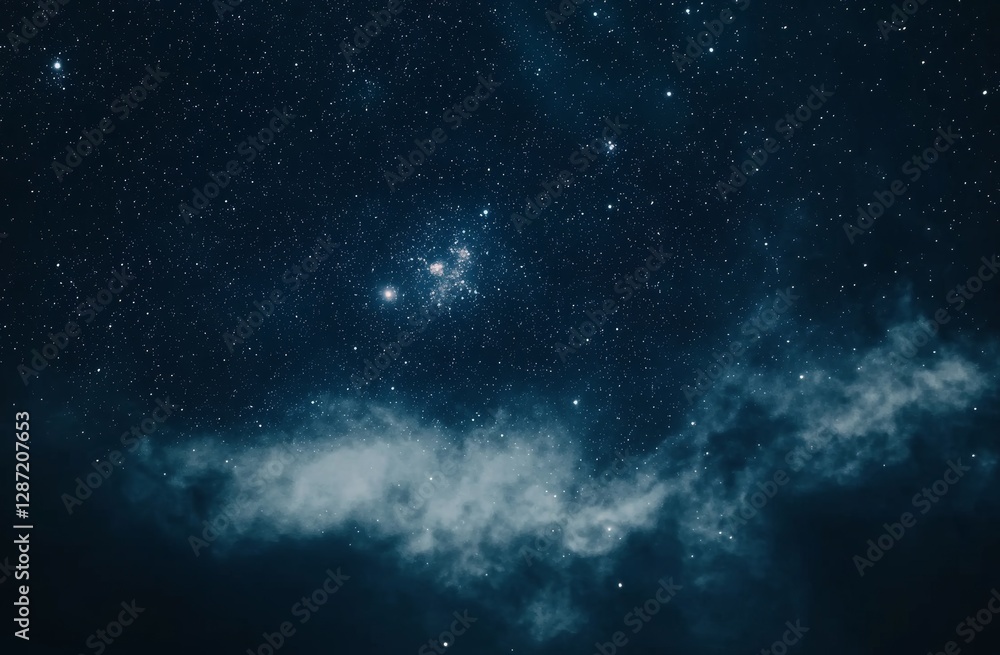 Fototapeta premium Night sky nebula cloudscape cosmic background astronomy wallpaper