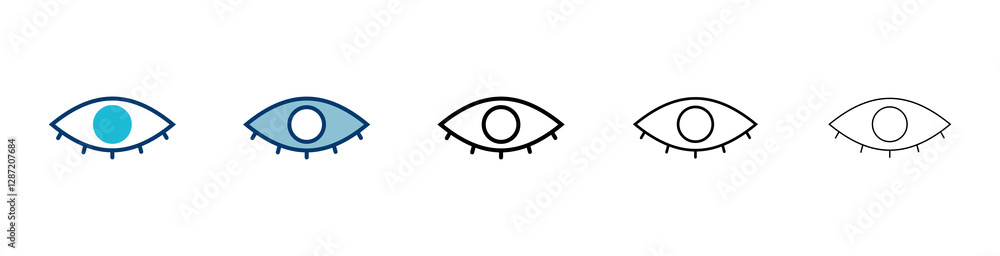 Fototapeta premium Eye icon vector isolated on white background. Look and Vision icon. Eye vector icon
