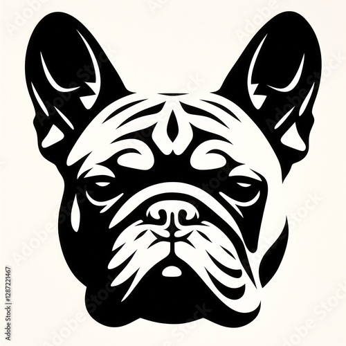 Obraz na płótnie French Bulldog w salonie