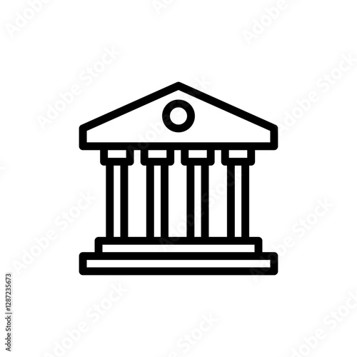 Bank icon vector illustration. Bank sign and symbol, museum, university