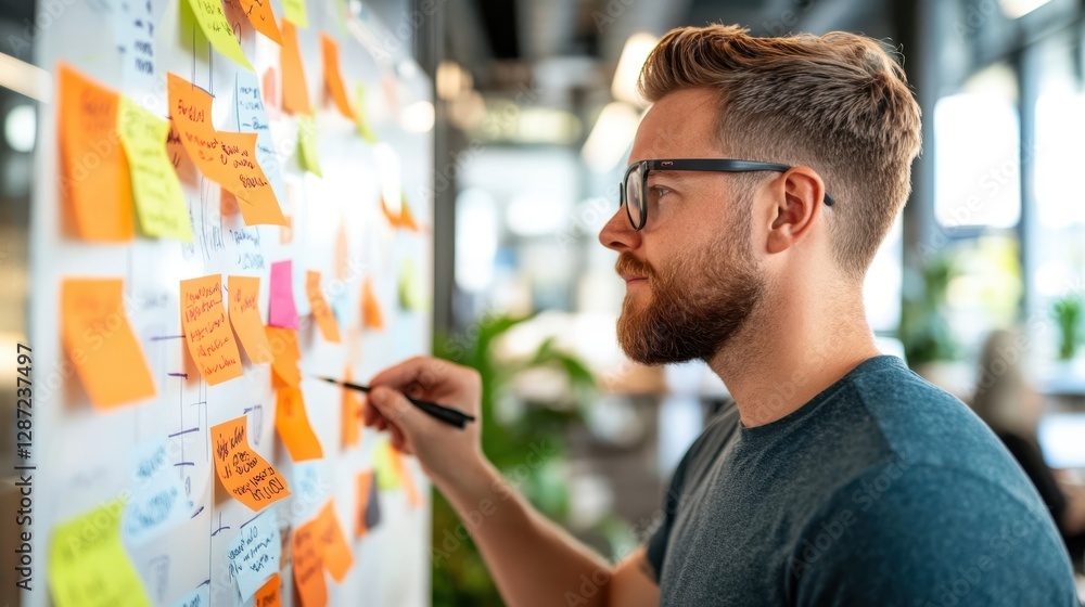 © LifeMedia - Creative brainstorming session in a vibrant modern office space