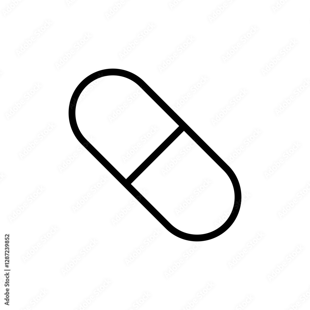 Pills icon vector illustration. capsule icon. Drug sign and symbol Pills icon vector illustration. capsule icon. Drug sign and symbol