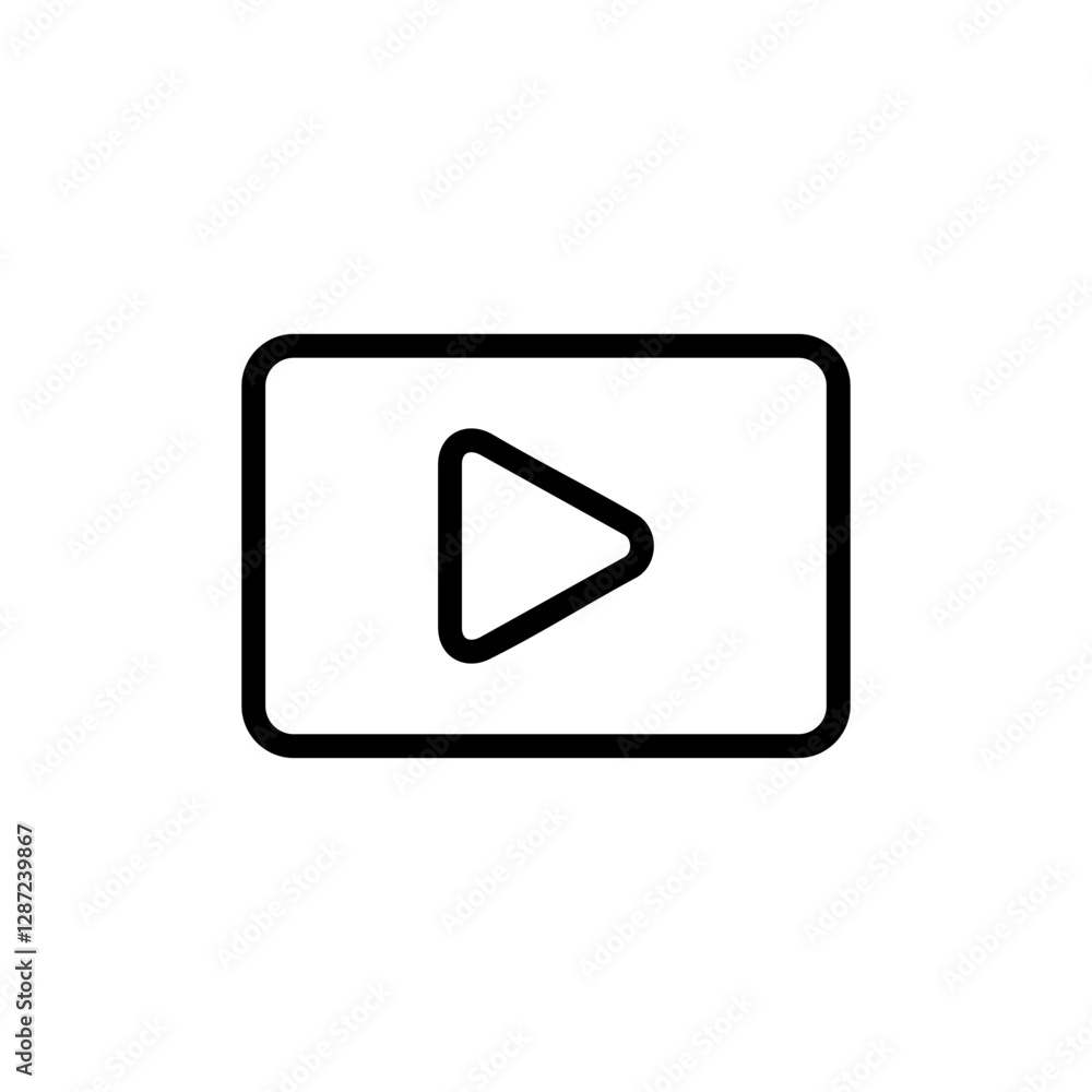 Play Icon vector illustration. Play button sign and symbol Play Icon vector illustration. Play button sign and symbol