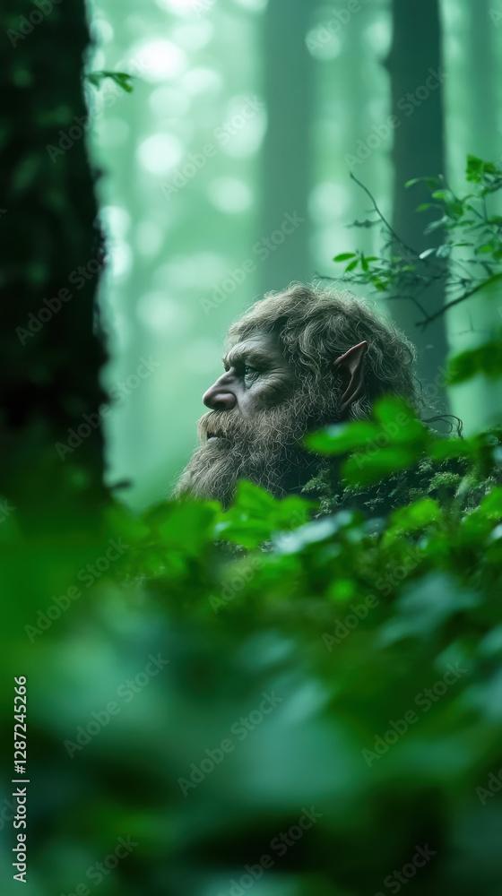 Obraz premium Mystical forest creatures: exploring the world of trolls and elves in enchanted woods