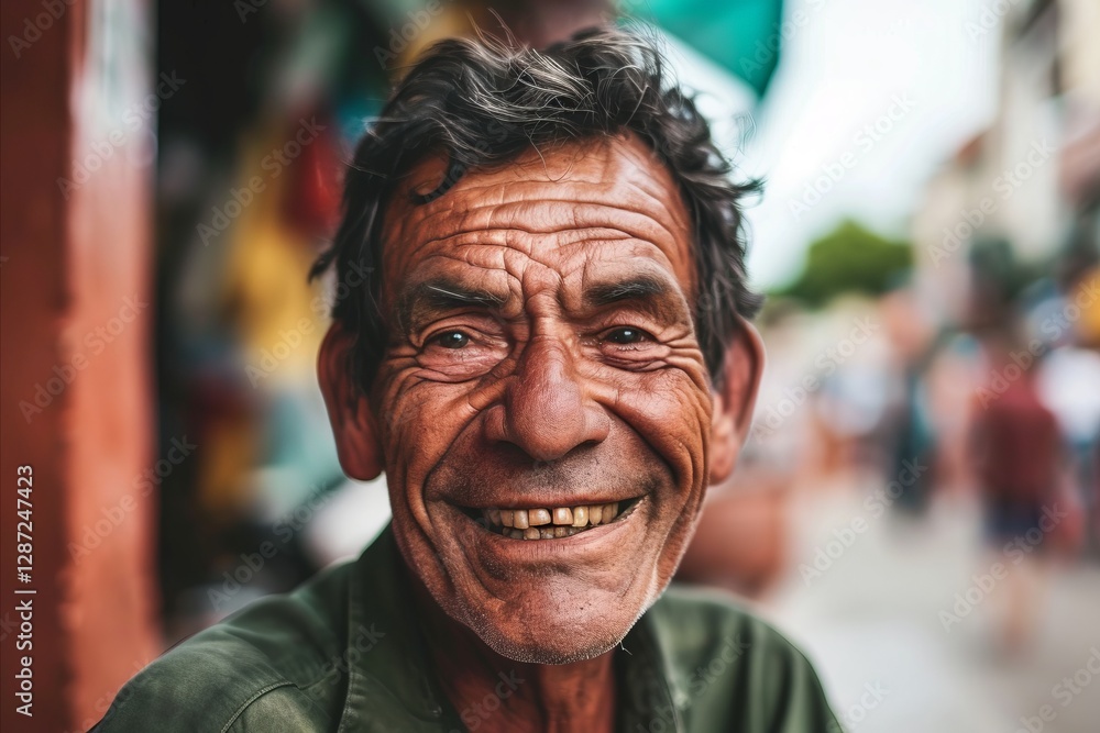 Portrait of an old man in the streets of Kathmandu, Nepal Portrait of an old man in the streets of Kathmandu, Nepal
