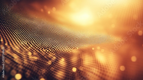 Golden Abstract Wave:  Digital Art,  Abstract Background,  Warm Hues,  Luxury Texture