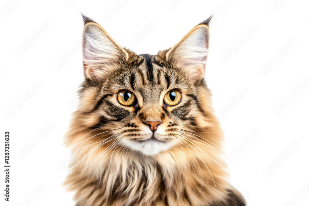 Close up portrait of an animal with transparent background. The animal has brown fur and attentive eyes. Its a studio shot with professional lighting Close up portrait of an animal with transparent background. The animal has brown fur and attentive eyes. Its a studio shot with professional lighting