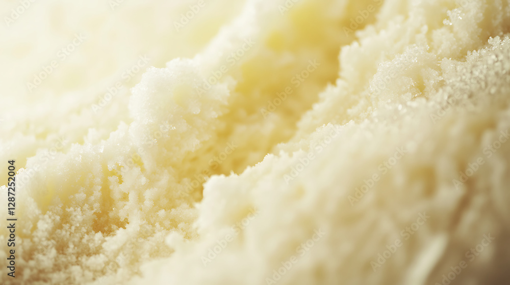 Close-Up of Creamy Off-White Texture with Subtle Yellow Highlights Close-Up of Creamy Off-White Texture with Subtle Yellow Highlights