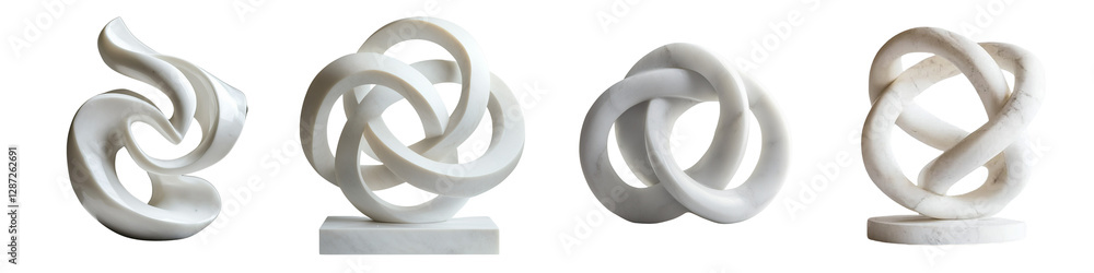 Set of a marble sculpture, isolated on a transparent background. Set of a marble sculpture, isolated on a transparent background.