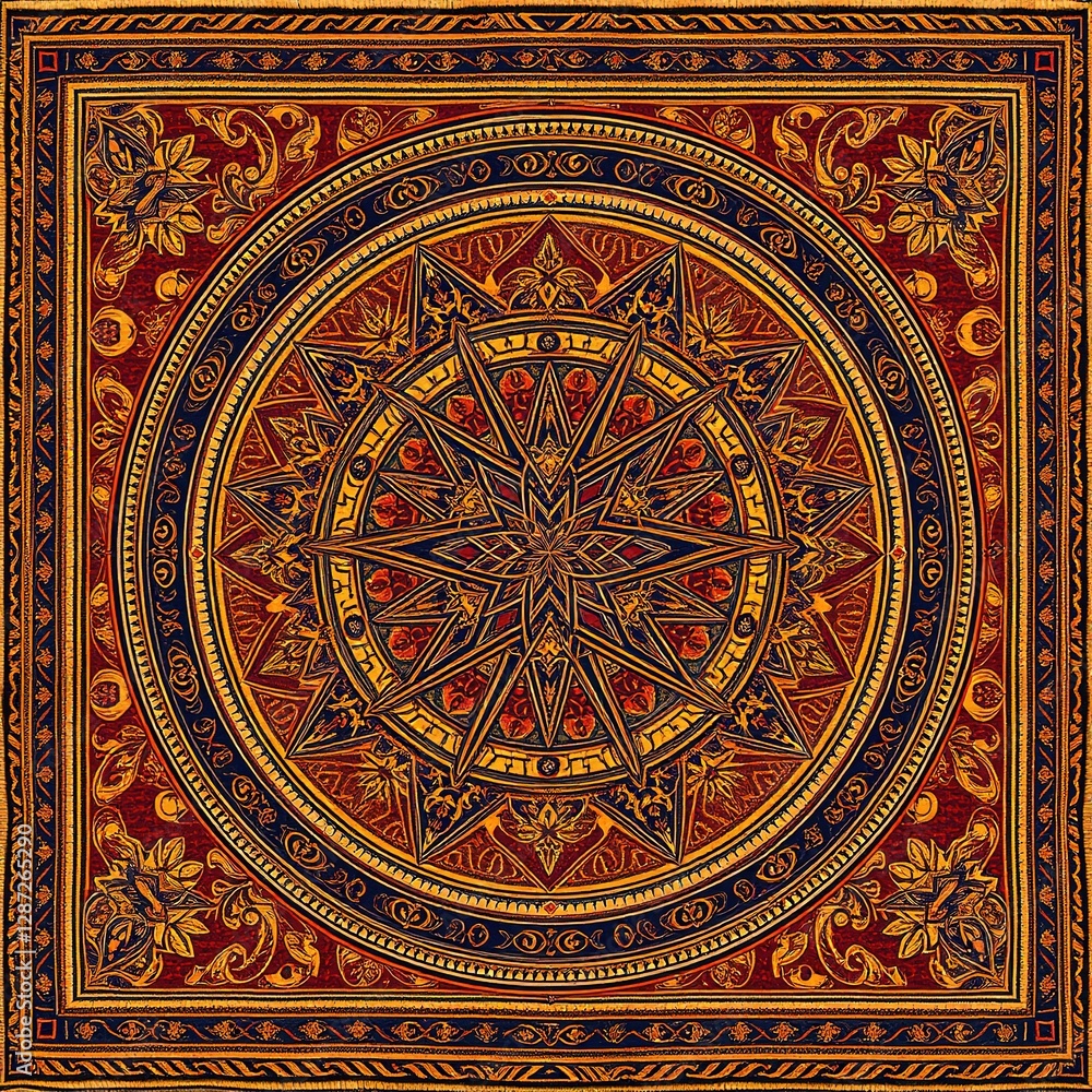 Ornate Tapestries, Geometric Designs, Historical Textiles Ornate Tapestries, Geometric Designs, Historical Textiles