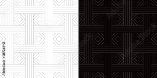 클래식 한 형태의 직선을 이용한 패턴 디자인