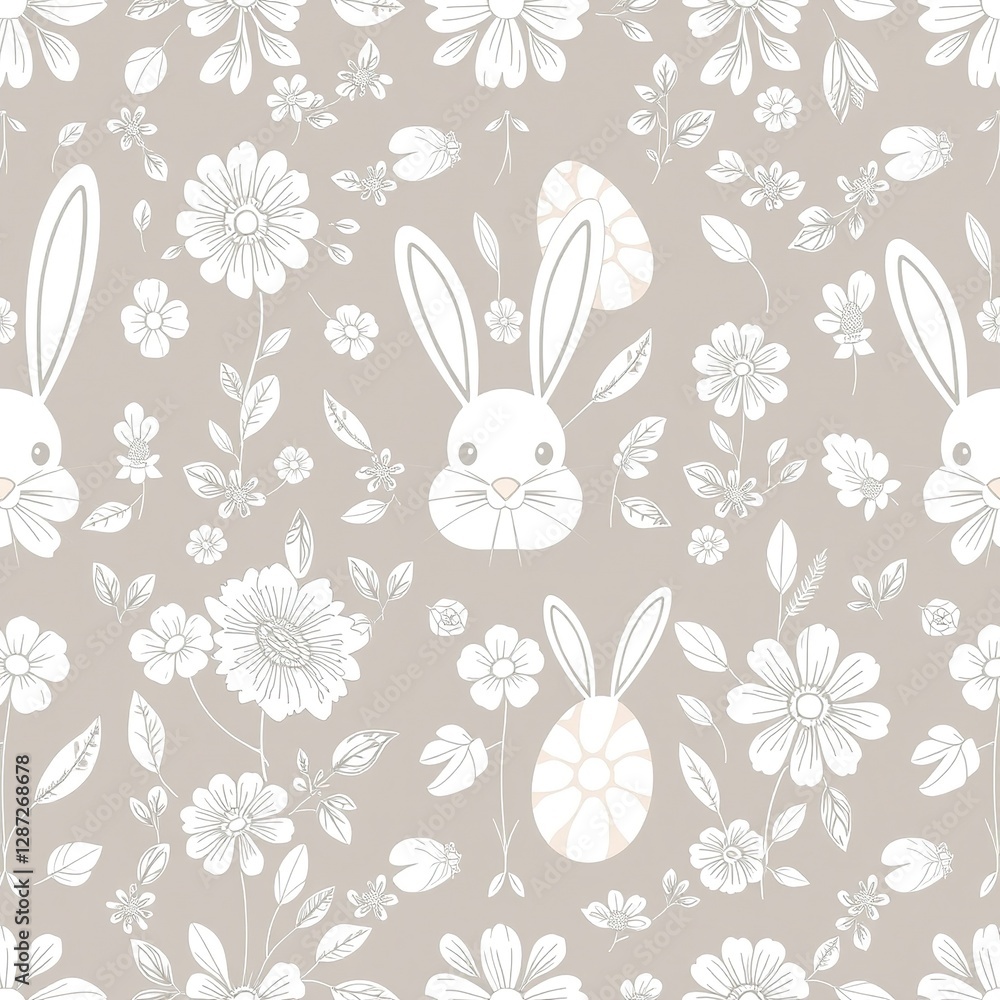 Springtime Line Drawings - Delicate Easter Patterns Springtime Line Drawings - Delicate Easter Patterns