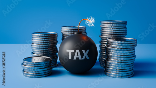 Foto The concept of paying too much punitive tax due to incorrect tax calculations