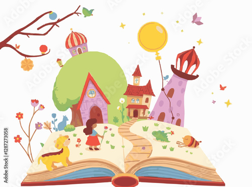 Imaginative Storybook Scenes with Whimsical Designs