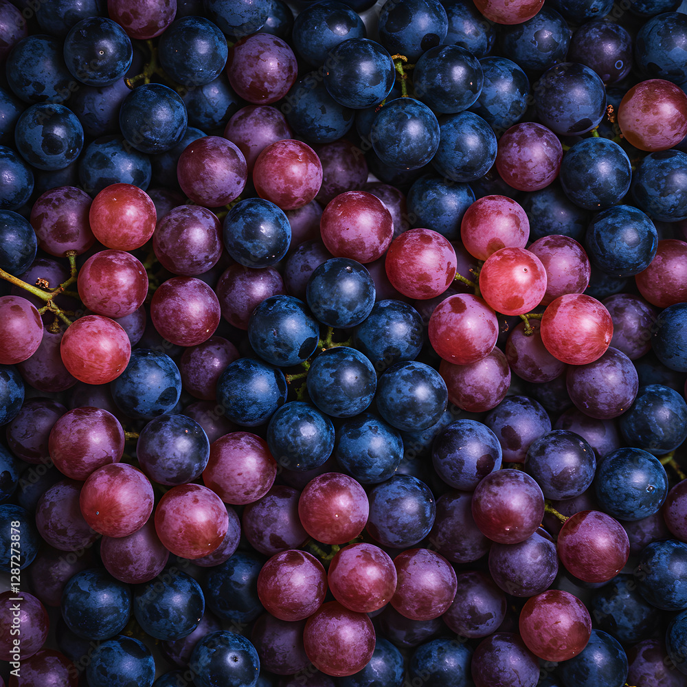 Fototapeta premium Mixed grapes in shades of red black and purple