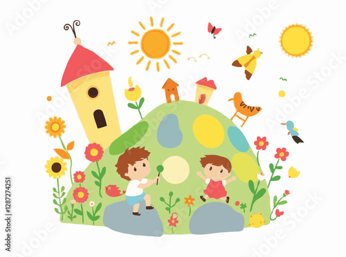 Bright and Imaginative Vectors for Children's Book Illustrations