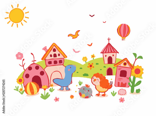 Bright and Imaginative Vectors for Children's Book Illustrations