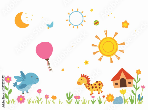 Bright and Imaginative Vectors for Children's Book Illustrations