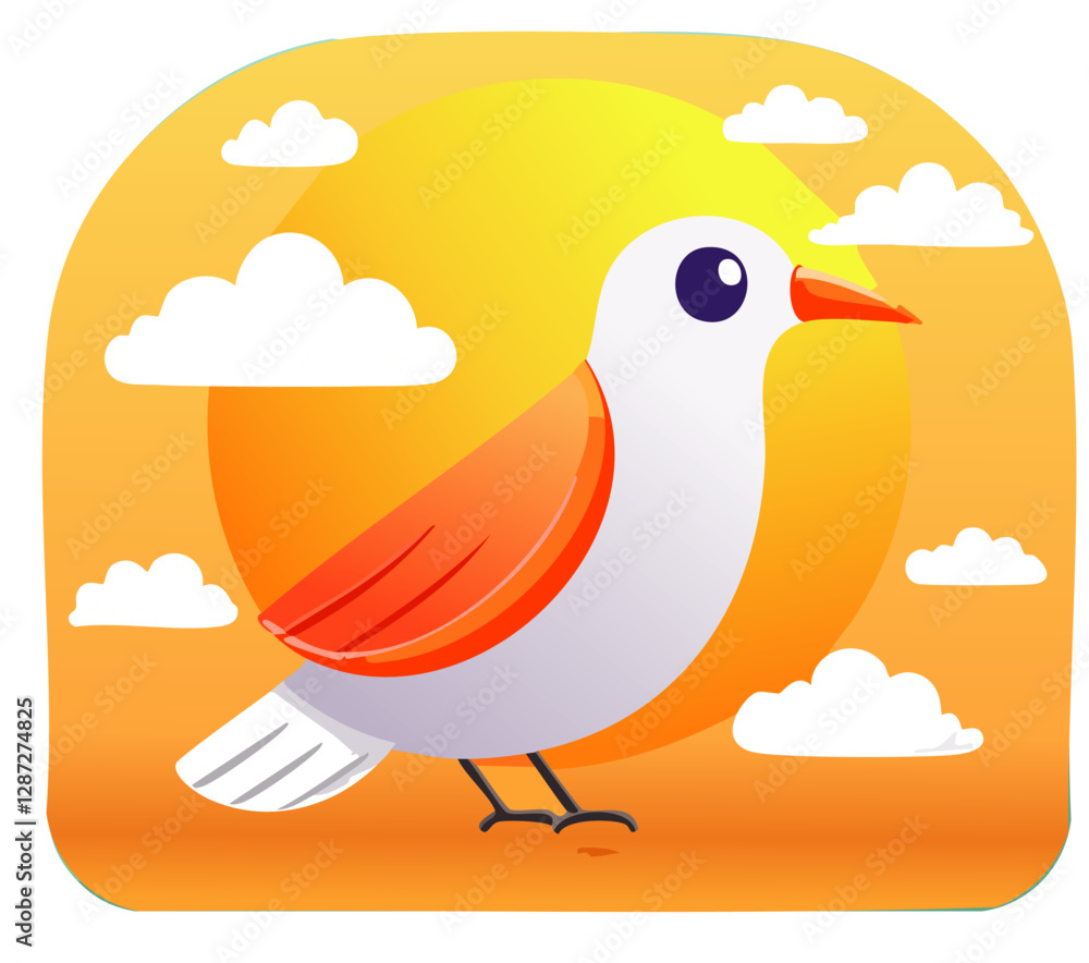 Bird with clouds Bird with clouds