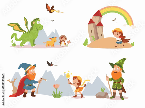 Fantasy Adventures and Playful Characters for Kids' Storytelling