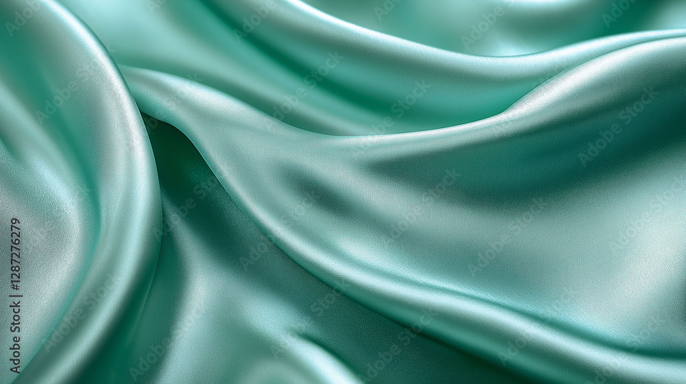 Obraz premium Mint blue satin fabrics