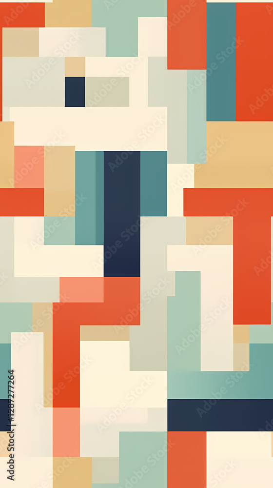 repeating wallpaper graphic pattern of op-art shapes design poster background