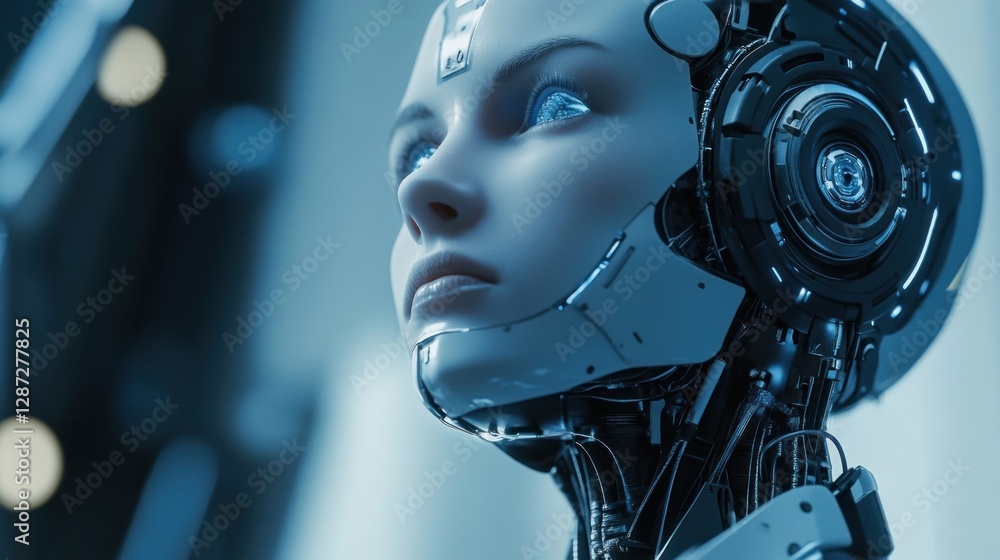 The Awakening of AI: A Futuristic Portrait of a Female Android The Awakening of AI: A Futuristic Portrait of a Female Android