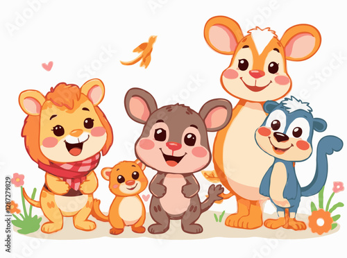 Cheerful Animal Characters for Children's Tales
