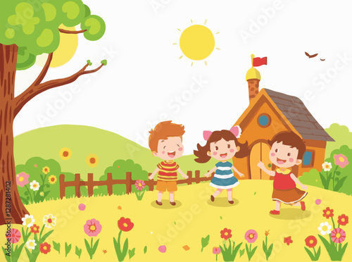 Bright and Cheerful Vectors for Children's Stories