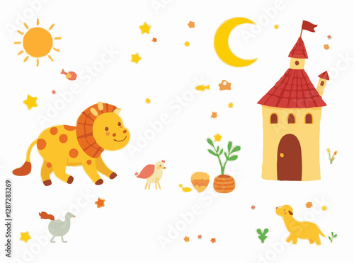 Colorful Storybook Illustrations for Kids' Tales