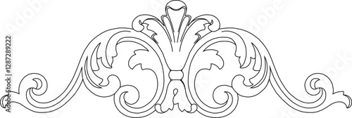 sketch vector silhouette illustration carving ornament decoration accessories floral background seamless abstract modern classic vintage