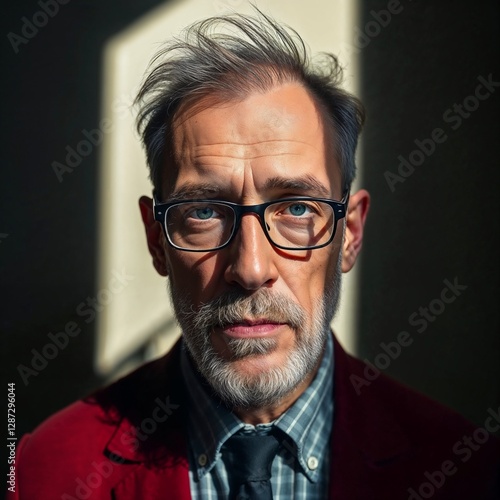 middle aged man in glasses