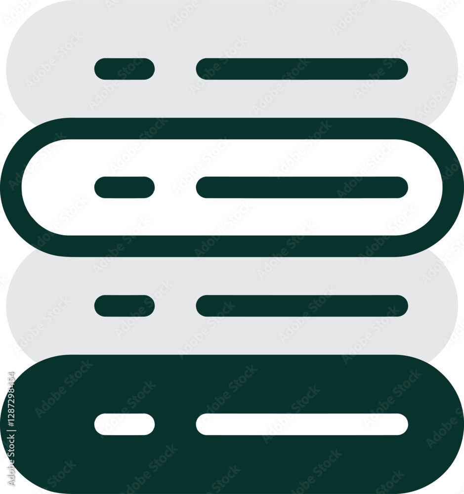 Minimalist Fabric Stack Vector Dual Tone Icon Illustration Minimalist Fabric Stack Vector Dual Tone Icon Illustration