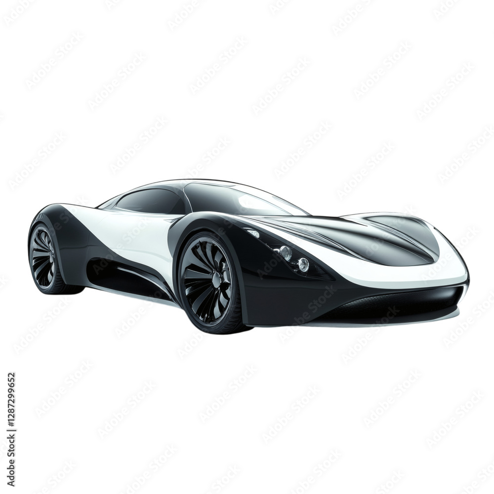 A Futuristic Sports Car with High Performance Electric Isolated on Transparent Background A Futuristic Sports Car with High Performance Electric Isolated on Transparent Background