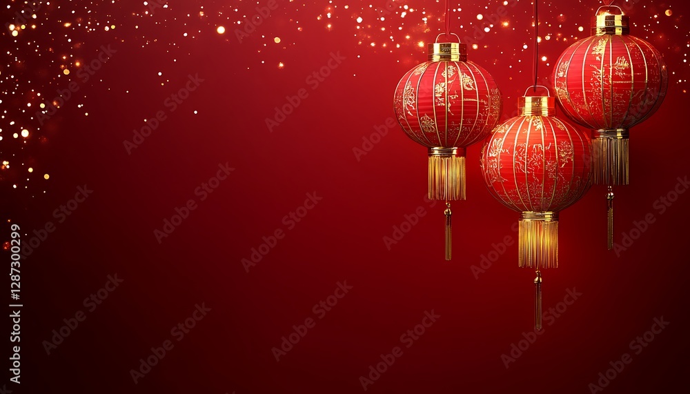 Red Lanterns Festive Background Red Lanterns Festive Background