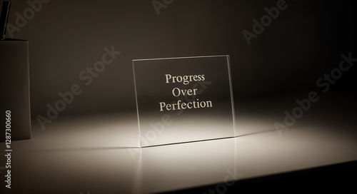 progress over perfection Text
