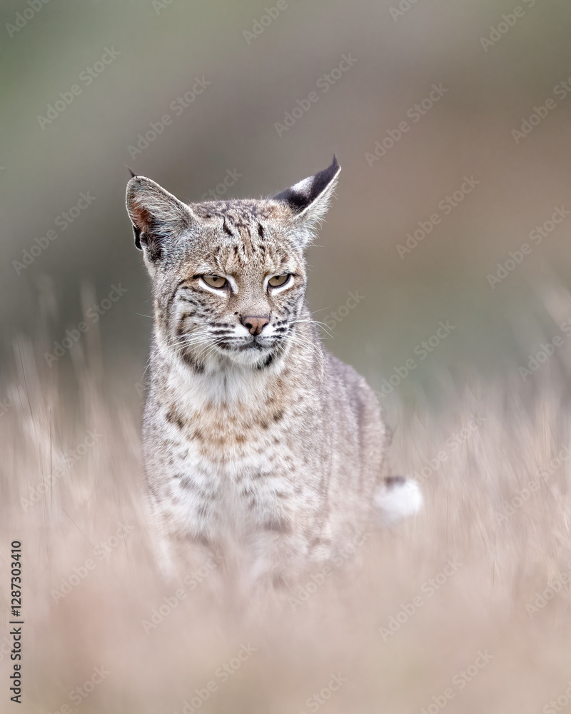 Obraz premium The bobcat (Lynx rufus), also known as the wildcat, bay lynx, or red lynx
