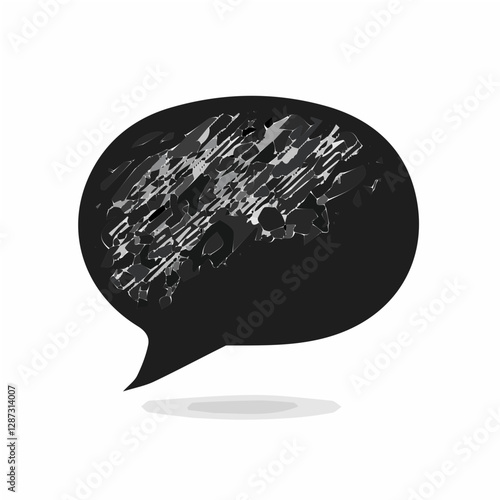 Chat-style speech bubble, digital message shape, modern vector art, flat and clean design, SVG format