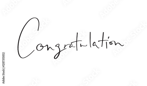 Congratulation text font calligraphy hand written lettering black color object icon decoration ornament sign symbol 2025 congratulation event success message finish anniversary banner school greeting