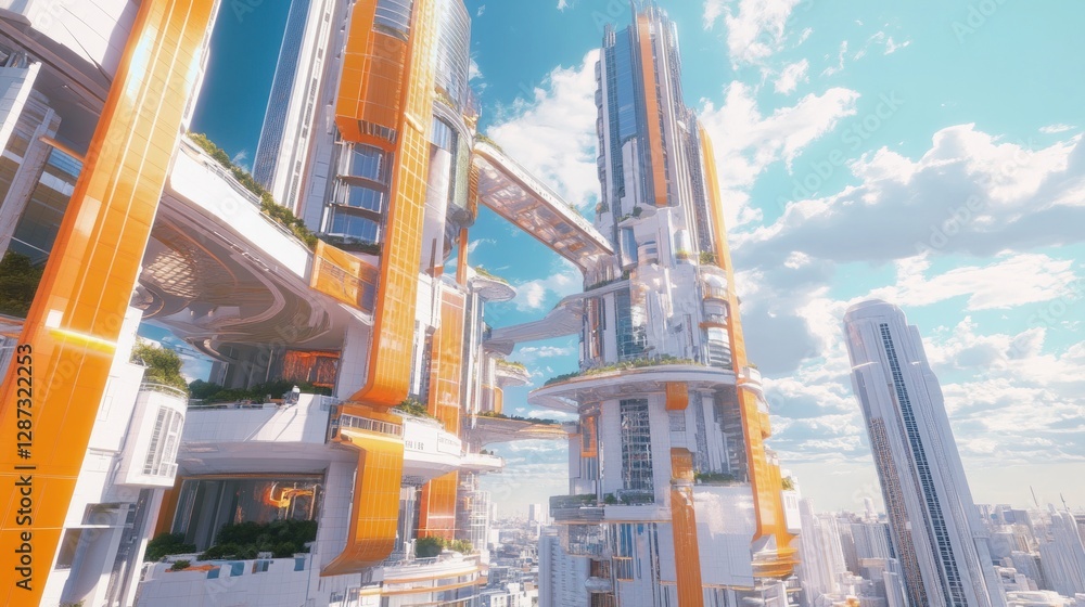 Futuristic Cityscape: A Vision of Tomorrow's Architecture Futuristic Cityscape: A Vision of Tomorrow's Architecture