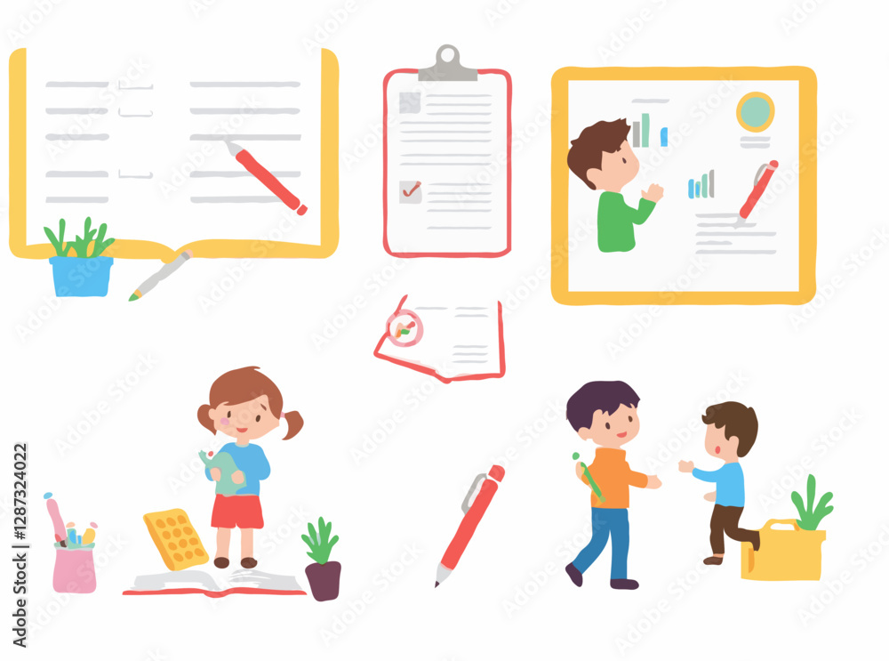 Educational Illustrations for Digital Study Materials Educational Illustrations for Digital Study Materials
